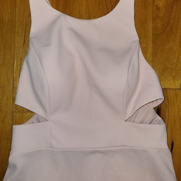 Aidan Mattox Pink Blush Side Cut-Out Dress 8 - Picture 5 of 11